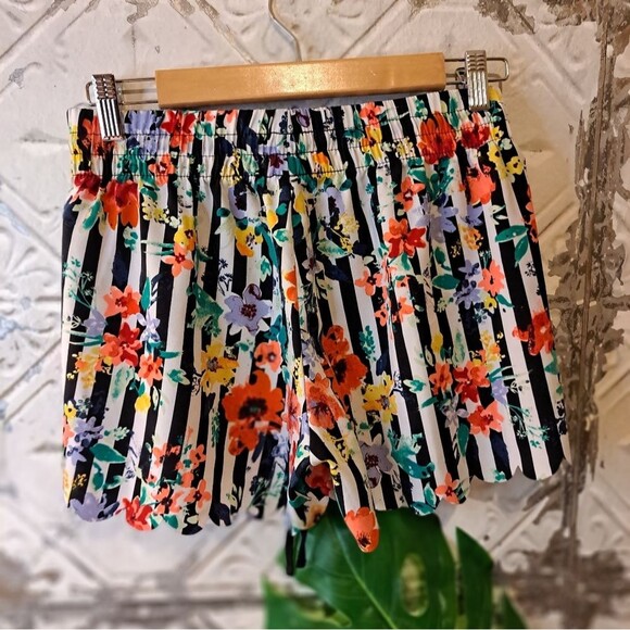 Gilligan & O’Malley Sleep Shorts Stripe Floral Size XS - Picture 9 of 10